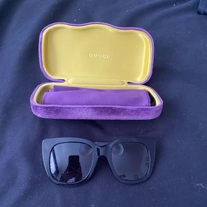 Gucci cat eye sunglasses, great condition 51 mm frames, includes everything.